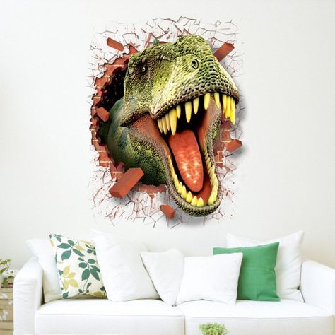 rosegal Jurassic Park Wallpaper, Kids Room Wall Murals, Wall Sticker Design, Kids Room Wall Stickers, Kids Room Murals, Diy Wall Stickers, Dinosaur Wall Stickers, Sticker Decoration, Dinosaur Stickers