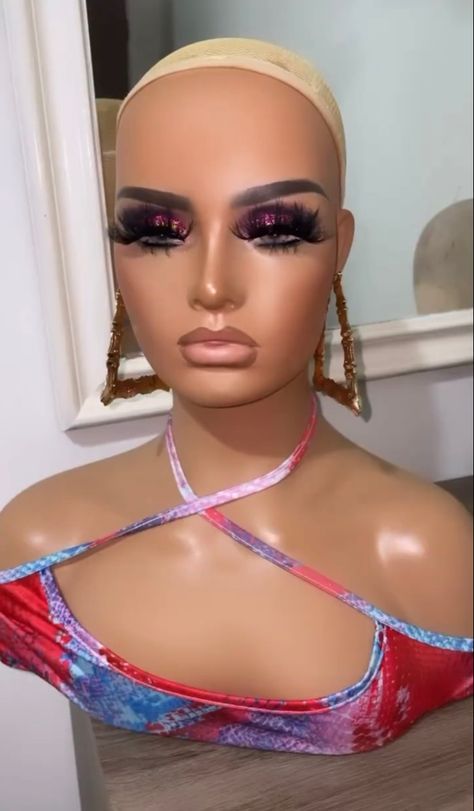 Mannequin Makeup, Wig Head, Mannequin Head, Mannequin Heads, Glow Up?, Makeup Ideas, Wigs, Makeup, Beauty