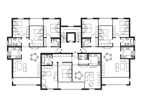 Small Apartment Building Design, Residential Building Plan, Social Housing Architecture, Building Design Plan, Small Apartment Building, 3d Floor Plans, Residential Building Design, Apartment Floor Plan, Building Plans House