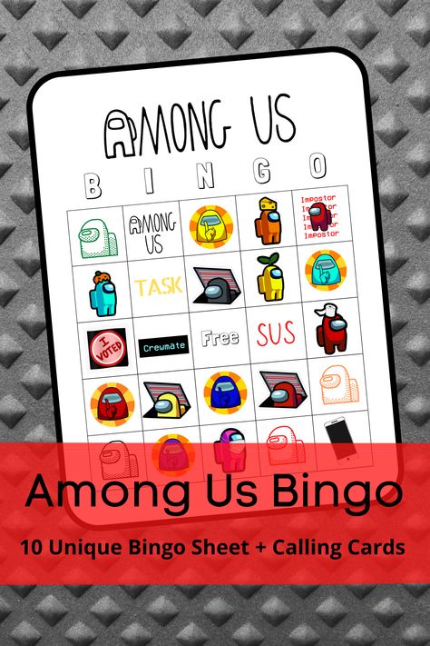 This Among Us- Inspired Bingo game is sure to make any party a hit! Listing includes 10 unique sheets and calling cards. Among Us Activities, Among Us Diy Party, Among Us Party Invitation Free, Among Us Birthday Games, Among Us Birthday Party Invitation, Among Us Birthday Party Printables, Crush 2022, Double Birthday Parties, Gaming Birthday