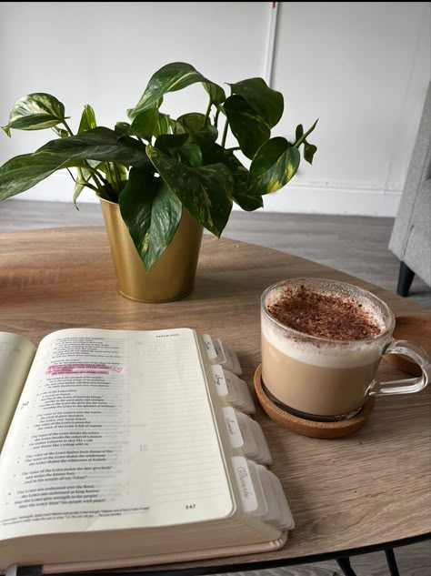 Coffee Bible Aesthetic, Morning Bible Time, Bible Coffee Aesthetic, Bible And Coffee Aesthetic, Quiet Time With God Aesthetic, Time With Jesus Aesthetic, Q4 Goals, Godly Habits, Coffee And Bible