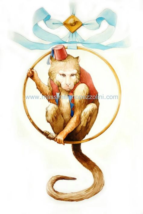 Monkey circus Circus Monkey Drawing, Circus Monkey Illustration, Circus Monkey Tattoo, Monkey Circus, Vintage Circus Performers, Circus Tattoo, Circus Illustration, Circus Monkey, Circus Lion