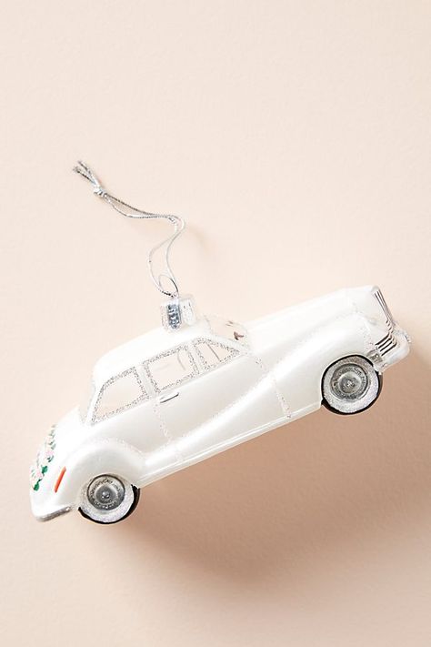 Wedding Cloche Ornament | Christmas Decorations Just Married Ornaments, Christmas Tree Trimming, Married Ornament, Festive Holiday Decor, Tree Trimming, Festive Decor, Car Ornaments, Unique Ornament, Ornament Christmas