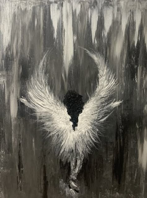 Painting Wings Angel, Wing Painting, Wings Painting, Angel Paintings On Canvas, Abstract Angel Painting, Angel Wings Painting, Angel Wings Art, Abstract Painting Diy, Angel Drawing