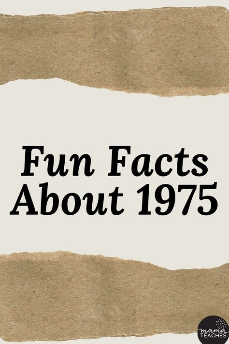 Fun Facts About 1975 - Mama Teaches 50th Reunion Ideas, 50 Year High School Reunion Ideas, 50th Reunion Ideas High Schools, 50th Class Reunion Ideas 1974, Class Reunion Planning, 50th Class Reunion Ideas, Famous Amos, 70s Nostalgia, Reunion Ideas