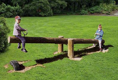 Diy Seesaw Kids, Seesaw Diy How To Build, Diy See Saw, U Pick Farm Ideas, Log Seesaw, Tire Seesaw, Seesaw Diy, Diy Seesaw, Seesaw Playground