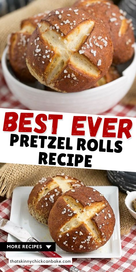 Pretzel Rolls Recipe, Making Yeast, Pretzel Party, Pretzel Roll Recipe, German Pretzels, Homemade Pretzel, Homemade Yeast Rolls, Pretzel Bread, Bread Biscuits