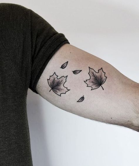 Maple Leaves Tattoo Fall Leaves Tattoo Black, Maple Leaves Tattoo, Maple Tattoo Leaf, Maple Tattoo, Maple Leaf Tattoo Minimalist, Autumn Leaf Tattoo Black, Simple Maple Leaf Tattoo, Fall Leaf Tattoo, Maple Leaf Tattoo Black And White