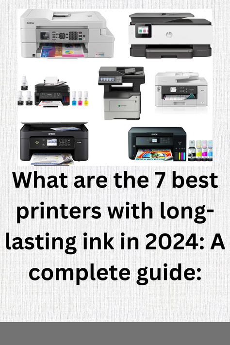 "Discover the 7 best printers with long-lasting ink in 2024! 🖨️✨ Our complete guide helps you choose the perfect printer for high-quality, efficient printing. #BestPrinters #LongLastingInk #PrinterGuide #2024Tech #HomeOffice #EfficientPrinting #TopPrinters" Best Printer, Home Office Colors, Office Printers, Best Printers, Color Printer, Crafting Supplies, Laser Printer, 3 In One, Printing Methods