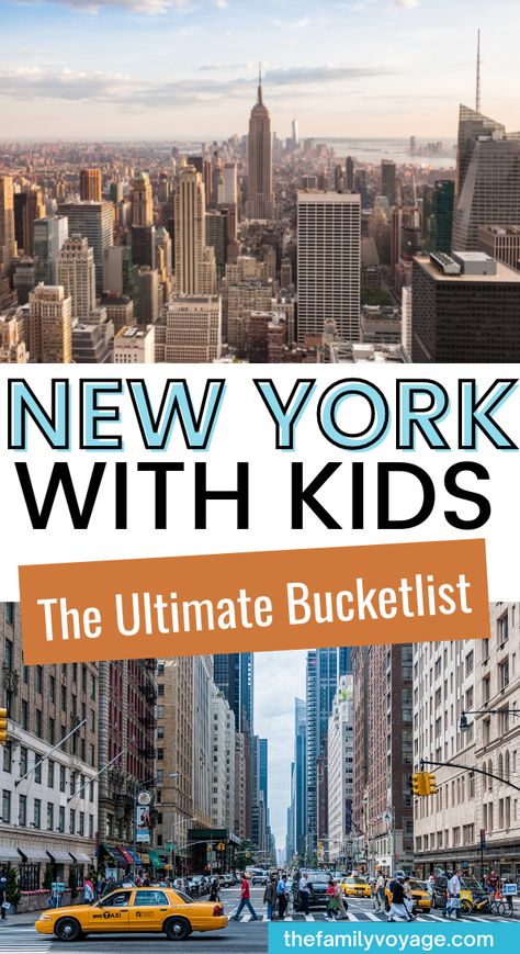 Traveling to NYC with kids? Here's our family NYC bucket list you should definitely consider for your next NYC family vacation. NYC is a great place for kids, so we've made a list of our top NYC attractions that kids will surely love. Find out the best things to do in NYC with kids, best places to stay in NYC for families, and our best tips for your New York family vacation. Start planning your family trip to New York city now! Family Things To Do In Nyc, Best Nyc Tours, Mother Daughter Nyc Trip, New York With Family, Family Trip To New York City, Best Things To Do In New York City With Kids, New York City Itinerary With Kids, Family Trip To Nyc, New York With Kids Summer