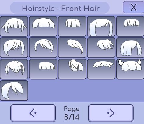 Hair Gacha, Front Hair, Gacha Life, Hair