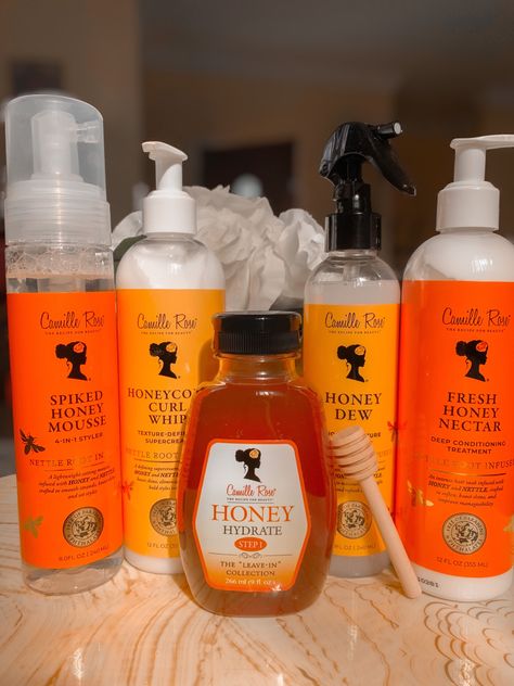 Black Hair Supplies, Honey Hair Products, Camille Rose Hair Products, Black Hair Care Products, Black Hair Products, Natural Hair Journey Tips, Hair Journey Tips, Natural Hair Care Routine, Camille Rose