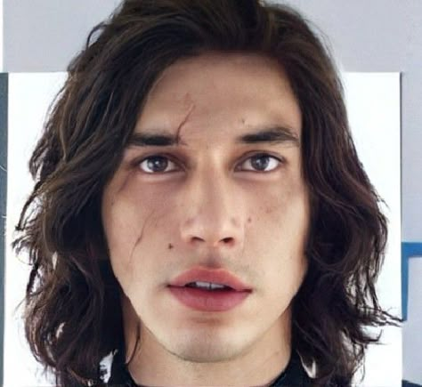 Kylo Ren Hair, Adam Driver Girls, Kylo Rey, Kylo Ren Adam Driver, Ben Solo, Star Wars Drawings, Rey Star Wars, Star Wars Wallpaper, Adam Driver