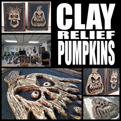 Clay Relief Pumpkin Workshop – STOLLOWEEN Clay Relief, Teen Projects, Intro To Art, Demon Skull, Kids Clay, Creative Hub, Slab Pottery, 3d Studio, Seasons Art