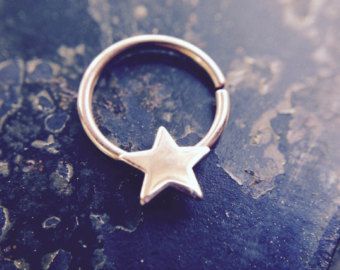 Silver Star Septum Ring Septum Ring Aesthetic, Rose Gold Septum Ring, Silver Septum Ring, Septum Nose Piercing, Gold Septum, Septum Piercing Jewelry, Jingle Jangle, Septum Rings, Septum Nose