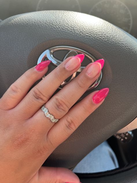 Nails For Hot Pink Dress, Hot Pink Dress, Hot Pink Dresses, Cute Nails, Nail Ideas, Pink Dress, Hot Pink, Nails, Pink