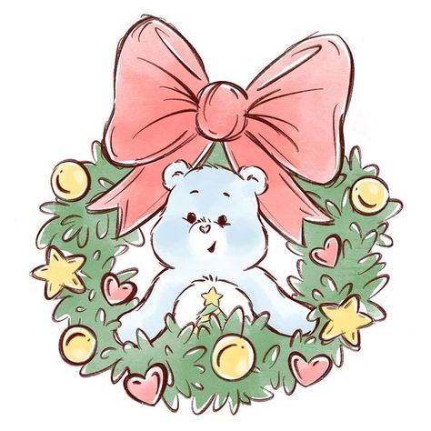 Care Bears Baby (@carebearsbaby) • Instagram photos and videos Pink Christmas Iphone Wallpaper, Care Bears Vintage, Star Wreath, The Care Bears, Baby Snow, Care Bears Cousins, Bear Drawing, Cute Headers, 80s Cartoons