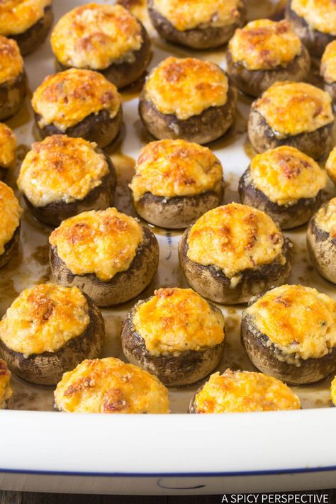 Stuffed Mushroom Recipe, Mushroom Stuffing, Mushroom Appetizers, Cheese Stuffed Mushrooms, Baked Mushrooms, Mushroom Recipe, Stuffed Mushroom, Cheese Stuffed, Best Cheese