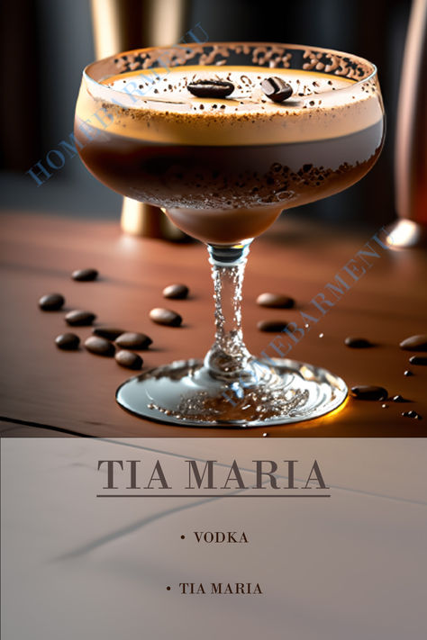 Tia Maria Cocktail, Cocktails Aesthetic, Cocktail Recipes At Home, Mix Drinks, Cocktail Party Food, Coffee Liqueur, Party Recipes, Bar Menu, Adult Drinks