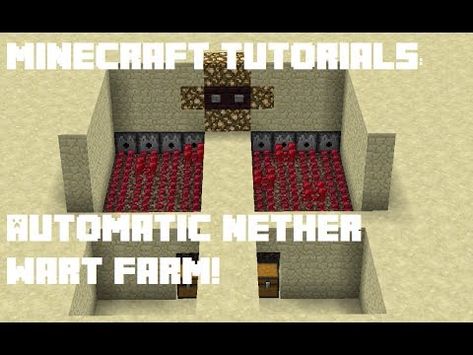 Minecraft How To Make A Automatic Nether Wart Farm! | HD | - YouTube Large Nether Portal Design, Minecraft Portal Design Nether, Nether Wart Farm, Minecraft Nether Statue, Portal Knight, Minecraft Nether In Overworld, Minecraft Building Blueprints, Minecraft Tutorial, Minecraft Building