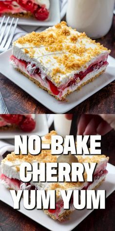 Cherry Yum Yum, Yum Yum Dessert, Layered Dessert, Fluff Desserts, Cherry Desserts, Recipes Summer, Cherry Recipes, Desserts Easy, India Food