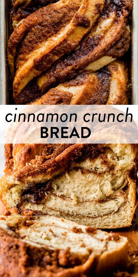 Twisted Bread, Cinnamon Bread Recipe, Sugar Bread, Cinnamon Swirl Bread, Cinnamon Crunch, Breakfast Bread Recipes, Artisan Bread Recipes, Sally's Baking, Yeast Bread Recipes