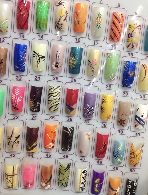 90s Nails, Curved Nails, Manicure Nail Designs, Airbrush Nails, Exotic Nails, Long Square Acrylic Nails, Square Acrylic Nails, Dream Nails, Fire Nails