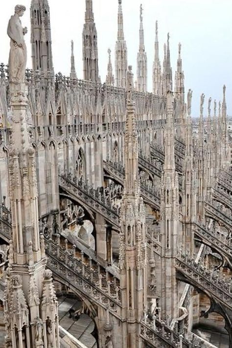 Residence Architecture, French Cathedrals, Architecture Cool, Flying Buttress, Architecture Antique, Milan Cathedral, Istoria Artei, Gothic Cathedrals, Cathedral Architecture