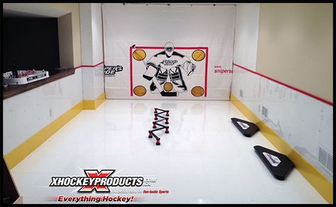 XHockeyProducts.com | Hockey Training Tools | Hockey Skill Pads | Hockey Targets | Hockey Rebound Boards | Hockey Coaching Tools Dream Installation, Hockey Kids Room, Ice Hockey Room, Basement Hockey, Backyard Hockey Rink, Synthetic Ice Rink, Indoor Hockey, Synthetic Ice, Hockey Diy