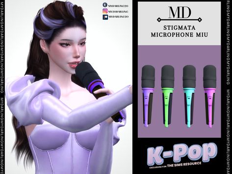 The Sims Resource - stigmata microphone MIU KPOP Sims 4 Kpop Cc, K Pop Clothes, Sims Aesthetic, Kpop Crop Top, Dragon Backpack, Sims 3 Cc, Puppy Backpack, Stitch Backpack, Elephant Bag