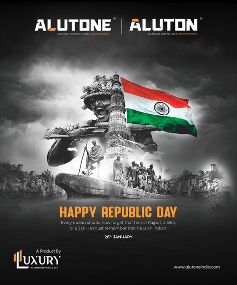 Every Indian should now forget that he is a Rajput, a Sikh, or a Jat. He must remember that he is an Indian. Happy Republic Day #republicday #india #republicdayindia #happyrepublicday #republicday2023 #74threpublicday #indian #indianarmy #republicdayparade #republicdaycelebration #alutone #acppanel #panel #aluminumcompositepanels #aluminumcomposite Creative India, Study Abroad Travel, Republic Day India, Abroad Travel, Happy Republic Day, Smartphone Wallpaper, Indian Army, Republic Day, Study Abroad