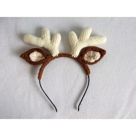 Halloween Costume Crochet, Deer Halloween Costumes, Crochet Halloween Costume, Deer Headband, Deer Antlers Headband, Reindeer Horns, Crochet Pour Halloween, Deer Ears