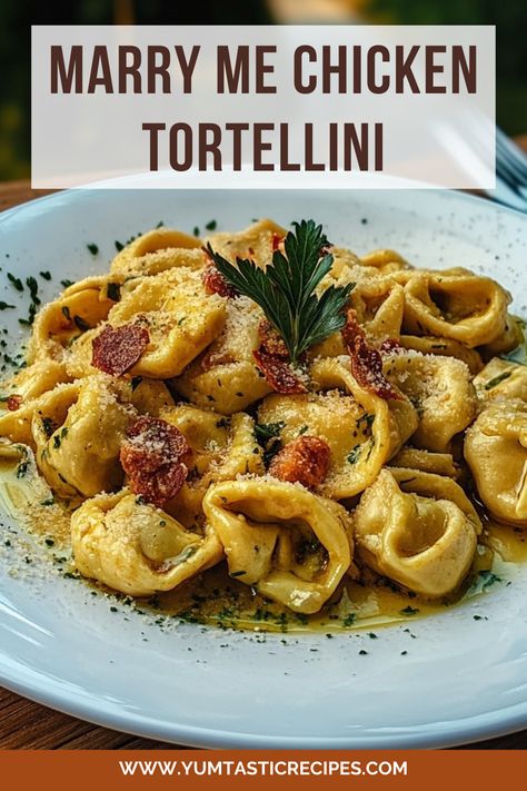 Say “I do” to this mouthwatering pasta recipe! Juicy chicken, tender tortellini, and a rich, creamy sauce make this dish a winner every time. It's easy to make and perfect for family dinners or romantic nights in. Your new favorite recipe is just a click away!

#DinnerInspiration #MarryMeChicken #CreamyPasta #ItalianComfortFood #WeeknightMeals Tortalini Pasta, Tortellini Recipes With Chicken, Marry Me Chicken Tortellini, Romantic Nights, Marry Me Chicken, Chicken Tortellini, Italian Comfort Food, Tortellini Recipes, Chicken Tender