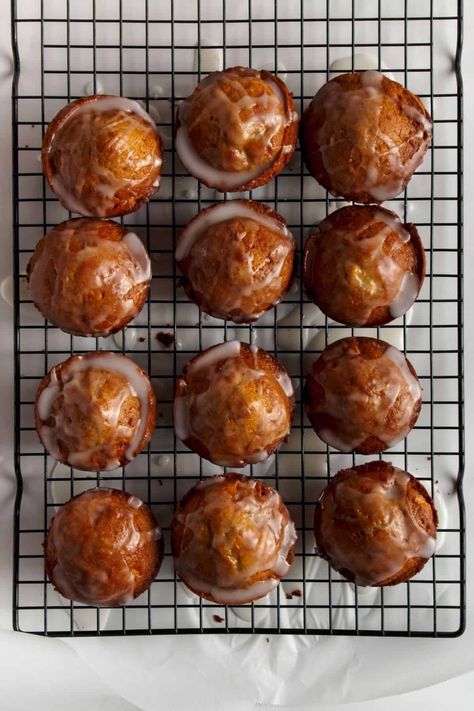 Baked Apple Fritter, Apple Fritter Muffins, Oven Baked Apple, Baked Apple Fritters, Easy Baked Apples, Oatmeal Cream Pies, Apple Fritter, Apple Dump Cakes, Easy Oatmeal