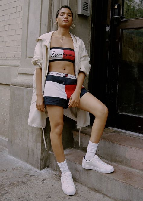 Indya Moore and Tommy Hilfiger Created a Capsule Collection Tommy Hilfiger Outfits Women, Tom Hilfiger, Tommy Hilfiger Outfits, Indya Moore, Tommy Hilfiger Collection, Tommy Hilfiger 90s, 90s Tommy Hilfiger, Insta Poses, Fashion 70s