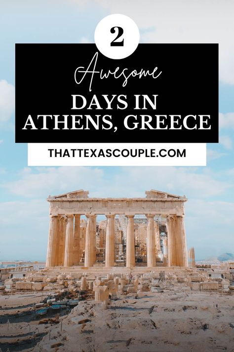 Two days in Athens in a great amount of time to hit the major attractions. Allow us to show you how we spent 2 days in Athens in this post! Greece | European vacation | things to do in Athens | Attractions in Athens, Greece | Greek vacation | the Acropolis | Acropolis Hill | ancient sites in Athens | Athens things to do Things To Do In Athens Greece, Greece Packing List, Things To Do In Athens, Athens Travel, Greek Vacation, Greece Itinerary, The Acropolis, Greece Travel Guide, Travel Greece