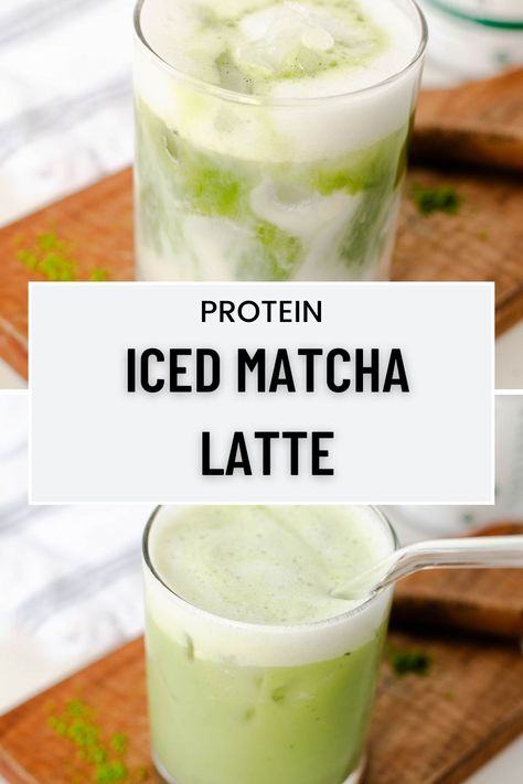 Iced Protein Matcha Latte Recipe (Starbucks Copycat) – Fit Mama Real Food Ice Matcha Recipe, Protein Matcha Latte, Matcha Latte Recipe Starbucks, Matcha Protein Shake, Iced Matcha Recipe, Protein Matcha, Protein Latte, Iced Matcha Latte Recipe, Copycat Drinks