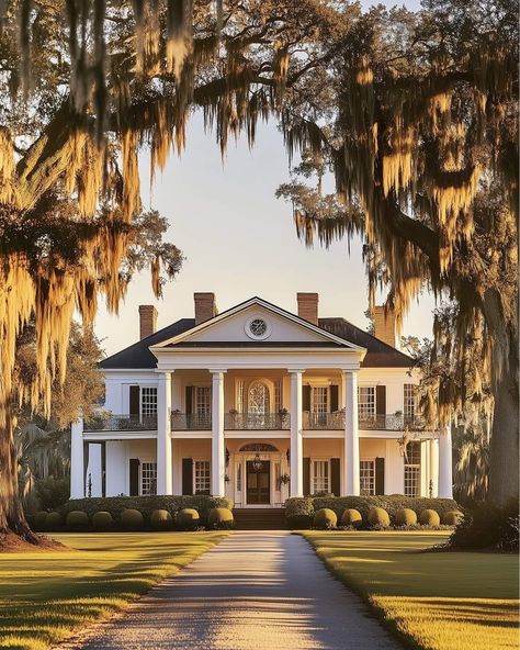 Classic Revival House, Georgia Colonial House, Colonial House Foyer, Large Southern Homes, 1930 Mansion, Southern Old Money Aesthetic, Southern House Interior, Georgian Colonial House Exterior, Colonial Revival House Exterior