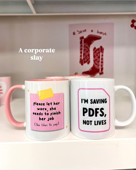 Mugs we think you should buy together 🤭☕️💖 Mug Printing Ideas, Mugs Print, Big Cats Drawing, Glass Tumbler Design, Cat Merch, Stationary Store, Printed Mugs, Mug Ideas, Pottery Painting Designs