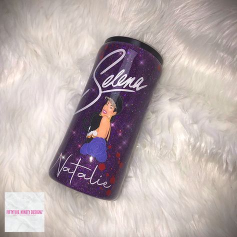 Selena Tumbler Cup, Selena Tumbler, Purple Glitter Tumbler, Tumblr Cup, Selena Q, Epoxy Tumbler, Selena Quintanilla Perez, Custom Tumbler Cups, Tumbler Cups Diy