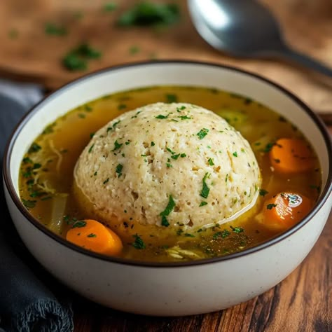 Matzo Ball Soup - Coolinarco.com Matzoball Soup, Matzah Ball Soup Recipe, Hanukkah Foods, Matzo Ball Soup Recipe, Matzah Ball Soup, Matzo Balls, Matzah Ball, Matzo Ball, Jewish Cuisine