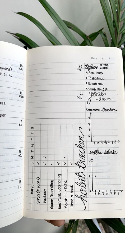 Islamic Habit Tracker, Islamic Chart Ideas, Routine Chart Aesthetic, Ramadan Habit Tracker, Islamic Planner Ideas, Ramzan Journal Ideas, Hifdh Planner, Islamic Bullet Journal, Muslim Journal Ideas