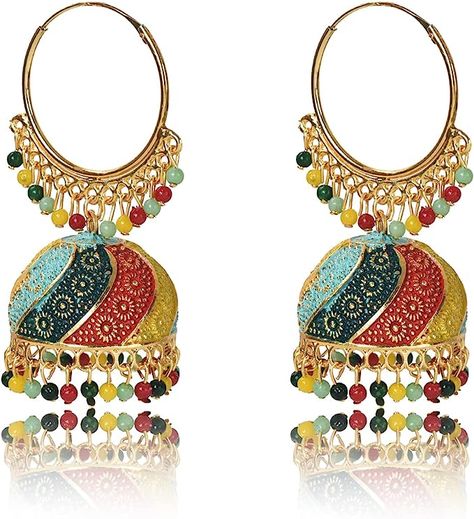 Nilu's Collection is a well-known brand across fashion jewelry sector. Nilu's Collection products are preferred by many Designers A pair of Ethnic Oxidised Jhumka for Women and Girls Wedding, Party Festival Wear Alloy Jhumki Earring from the house of Nilu's Collection. These earrings are Perfect for Daily wear, College Wear, office wear or even Party Wear Oxidised Jhumka, College Wear, South Indian Jewelry, Jhumki Earrings, Jhumka Earrings, Party Festival, Ethnic Jewelry, Ethnic Wear, Office Wear