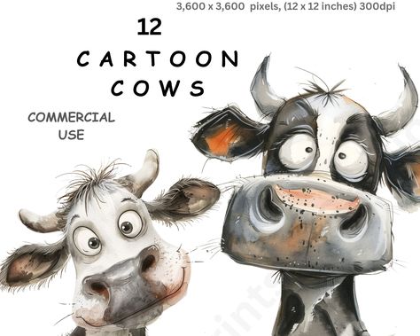 Cows To Draw, Whimsical Cow Art, Cow Graphic, Cute Cow Drawings, Cow Cartoon, Cute Cow Art, Cows Funny Cartoon, Cow Cartoon Images, Cartoon Cow