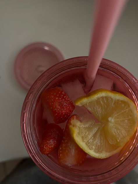 pink, lemon, strawberry, ice water Lost Mary Strawberry Ice, Evening Food, Strawberry Water, Fav Food, Water Branding, Night Food, Pink Lemon, Ice Water, Girl Dinner