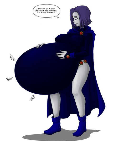 Fat Anime Characters, Raven From Teen Titans, Big Pregnant, Hayao Miyazaki Art, Anime Pregnant, Spy Girl, Baby Talk, Happy Wife Happy Life, Beast Boy