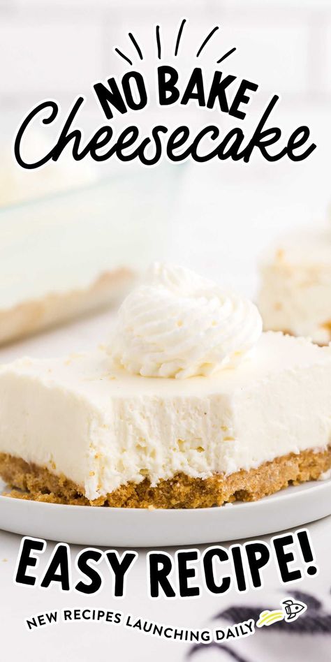 No Bake Cheesecake Kaaskoek Resepte, Carrot Cake Bars Recipe, Best No Bake Cheesecake, Bake Cheese, Cheescake Recipe, Cheesecake Mix, Dessert To Make, Easy No Bake Cheesecake, Homemade Cheesecake