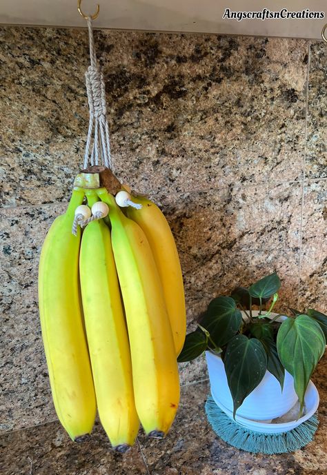 Fruit Hanger, Wedding Planning Checklist Budget, Banana Hanger, Macrame Knots Tutorial, Knots Tutorial, Fruit Storage, Diy Crafts Paper Flowers, Raw Vegan Recipes, Macrame Ideas