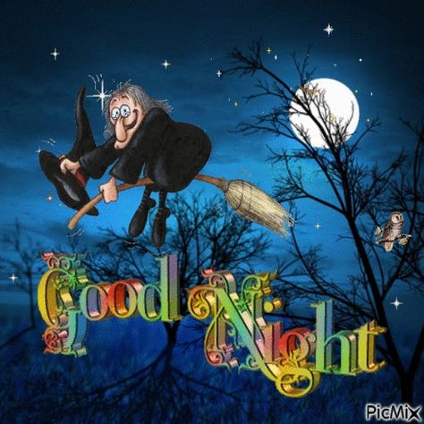 Halloween Night Quotes, Goodnight Halloween, Halloween Good Night, Happy Halloween Pictures, Friendship Pictures, Witch Pictures, Cute Good Night, Backgrounds Phone, Special Pictures