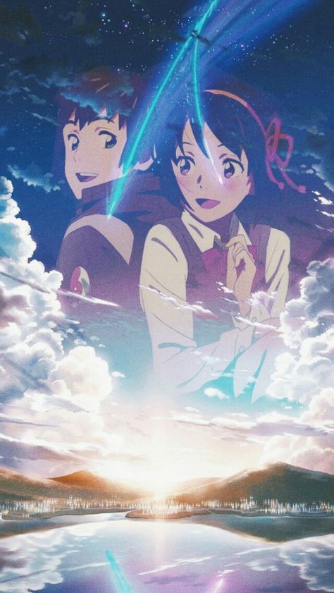 Naruto Tumblr, Mitsuha And Taki, Kimi No Na Wa Wallpaper, Your Name Wallpaper, Your Name Anime, Name Wallpaper, Fantasy Art Landscapes, Darling In The Franxx, Anime Scenery Wallpaper